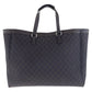 GUCCI Tote Bag 308410 GG canvas, leather Brown Silver Metal Tote Bag Shoulder Bag Unisex Women Used Authentic