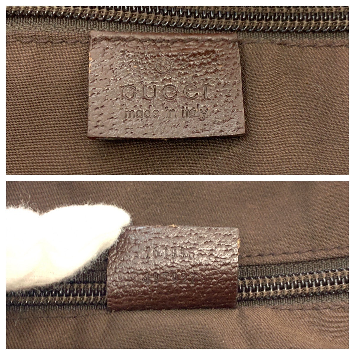 GUCCI Tote Bag 161836 GG canvas Brown beige Tote Bag Shoulder Bag Unisex Sherry line Women Used Authentic