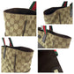 GUCCI Tote Bag 161836 GG canvas Brown beige Tote Bag Shoulder Bag Unisex Sherry line Women Used Authentic