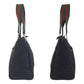 GUCCI Tote Bag GG canvas, leather black Tote Bag Shoulder Bag Sherry line Women Used Authentic