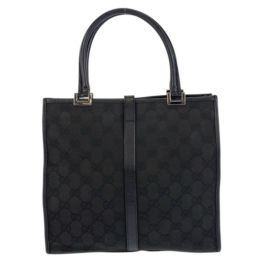 GUCCI Handbag 002 1065 GG canvas, leather Black black Handbag Tote Bag Jackie Women Used Authentic