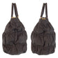 PRADA Tote Bag leather Brown Gold Metal Tote Bag Shoulder Bag 2way Women Used Authentic