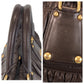 PRADA Tote Bag leather Brown Gold Metal Tote Bag Shoulder Bag 2way Women Used Authentic