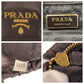 PRADA Tote Bag leather Brown Gold Metal Tote Bag Shoulder Bag 2way Women Used Authentic