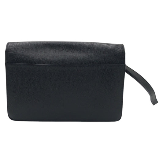 LOUIS VUITTON Clutch bag M30782 leather black Clutch bag business bag Taiga ardwards Selenga mens Used Authentic