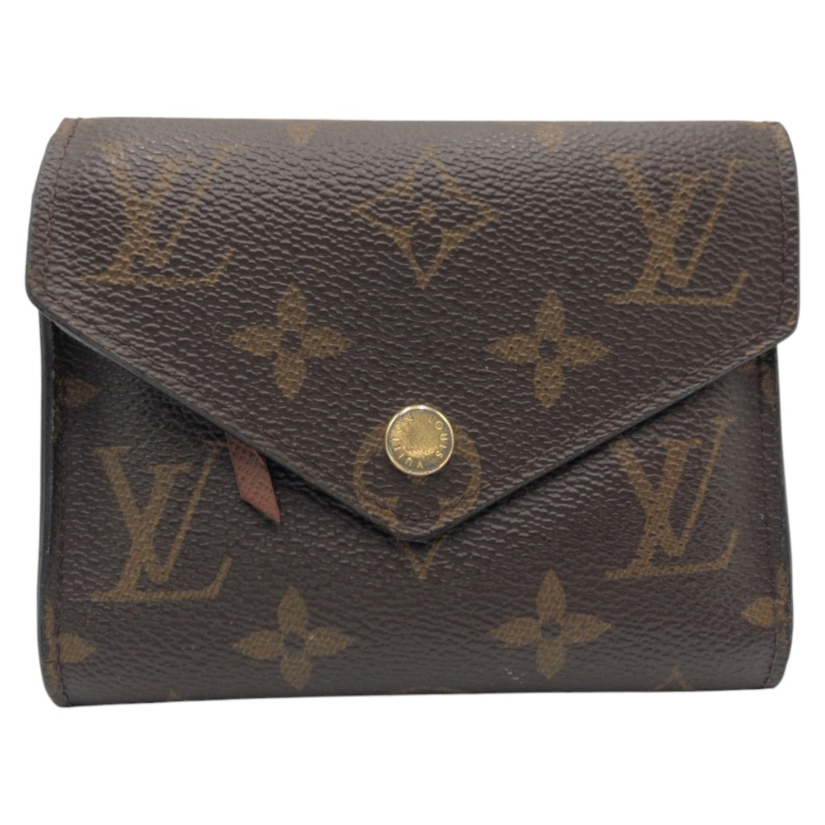 LOUIS VUITTON Tri-fold wallet M62472 PVC Brown Tri-fold wallet Compact wallet Monogram Portefeuille Victorine Women Used Authentic