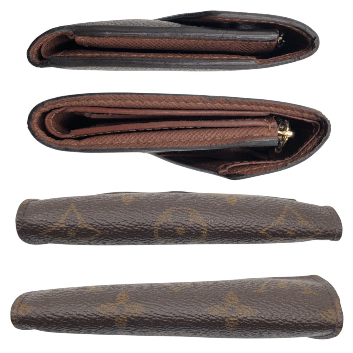 LOUIS VUITTON Tri-fold wallet M62472 PVC Brown Tri-fold wallet Compact wallet Monogram Portefeuille Victorine Women Used Authentic