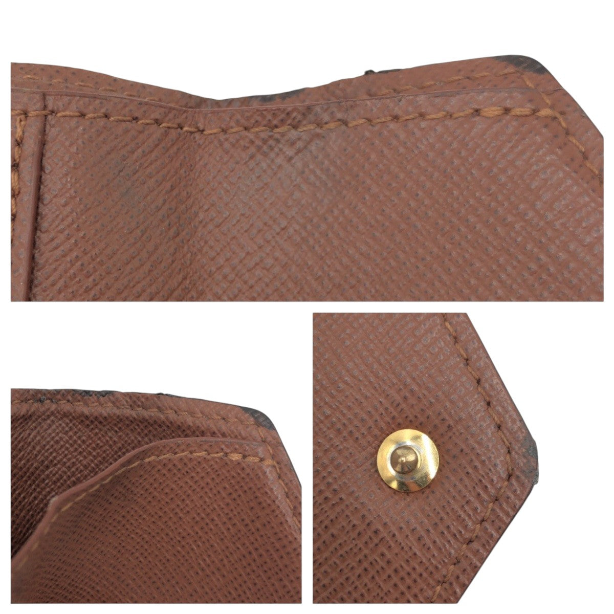 LOUIS VUITTON Tri-fold wallet M62472 PVC Brown Tri-fold wallet Compact wallet Monogram Portefeuille Victorine Women Used Authentic