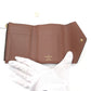 LOUIS VUITTON Tri-fold wallet M62472 PVC Brown Tri-fold wallet Compact wallet Monogram Portefeuille Victorine Women Used Authentic