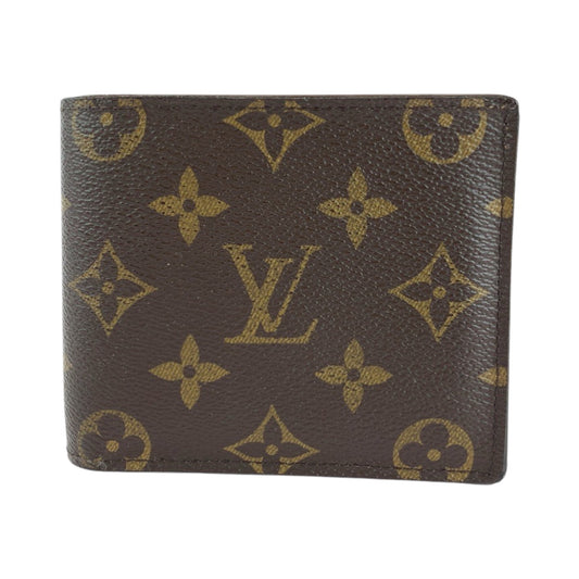 LOUIS VUITTON Bifold Wallet M61675 PVC Brown Folding wallet Compact wallet Monogram Portefeuille Marco mens Used Authentic