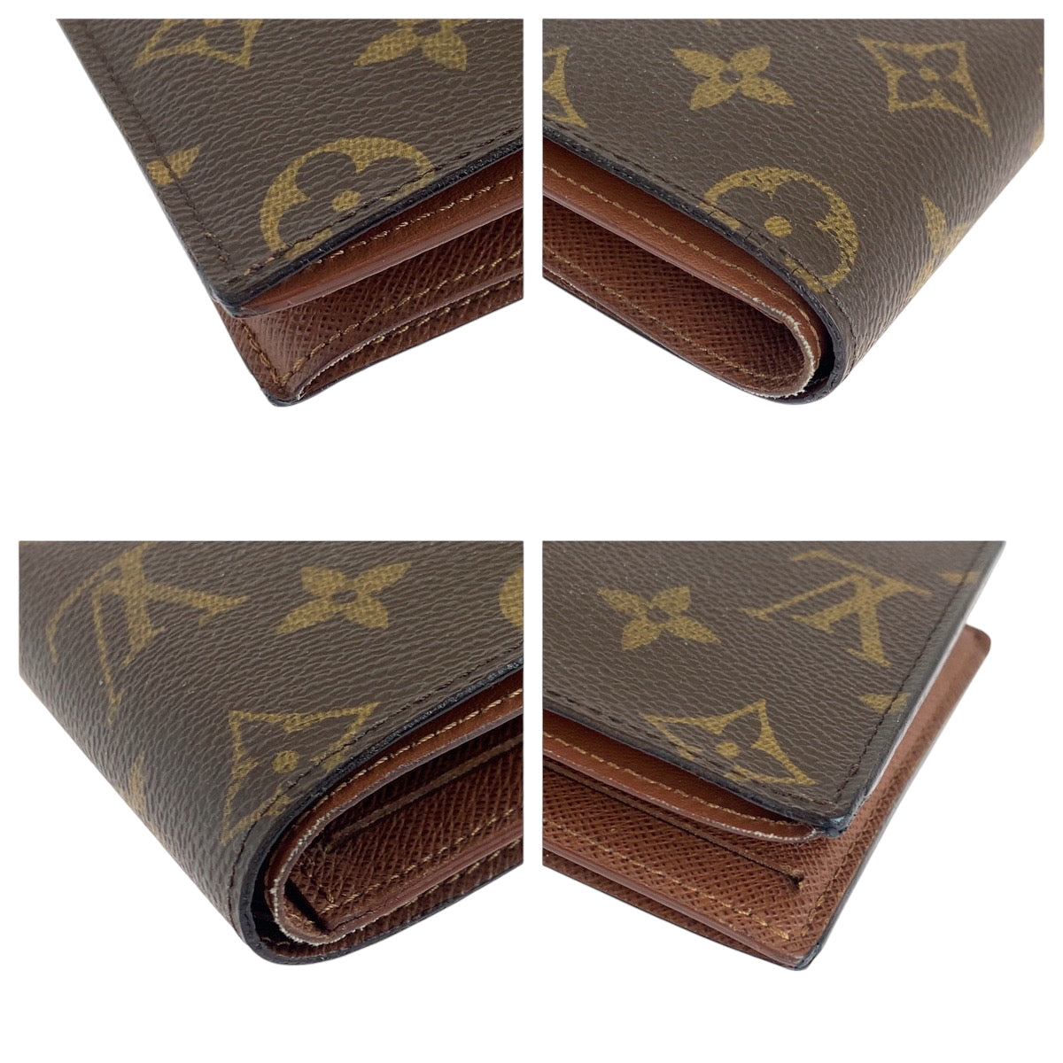 LOUIS VUITTON Bifold Wallet M61675 PVC Brown Folding wallet Compact wallet Monogram Portefeuille Marco mens Used Authentic