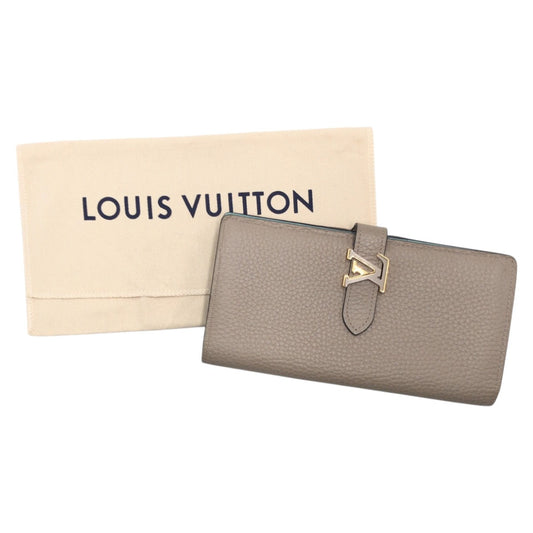 LOUIS VUITTON Long Wallet Purse M81367 leather beige galle Long Wallet Purse Long wallet unisex LV Vertical Women Used Authentic
