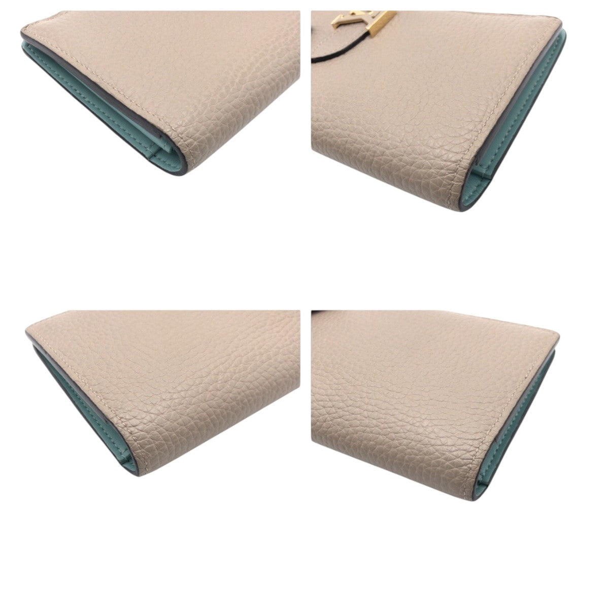 LOUIS VUITTON Long Wallet Purse M81367 leather beige galle Long Wallet Purse Long wallet unisex LV Vertical Women Used Authentic