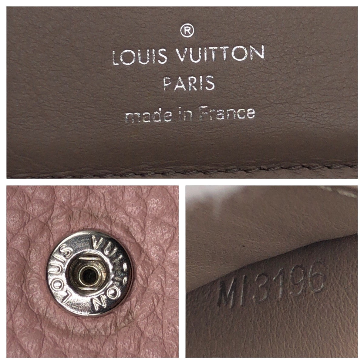 LOUIS VUITTON Tri-fold wallet M62156 leather pink Tri-fold Wallet Folded Wallet Compact Wallet Portefeuille Capsine Women Used Authentic