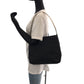 PRADA Shoulder Bag Nylon Black Silver Metal Hobo One Shoulder Bag with Plastic Handle Test Triangle With logo Women Used Authentic