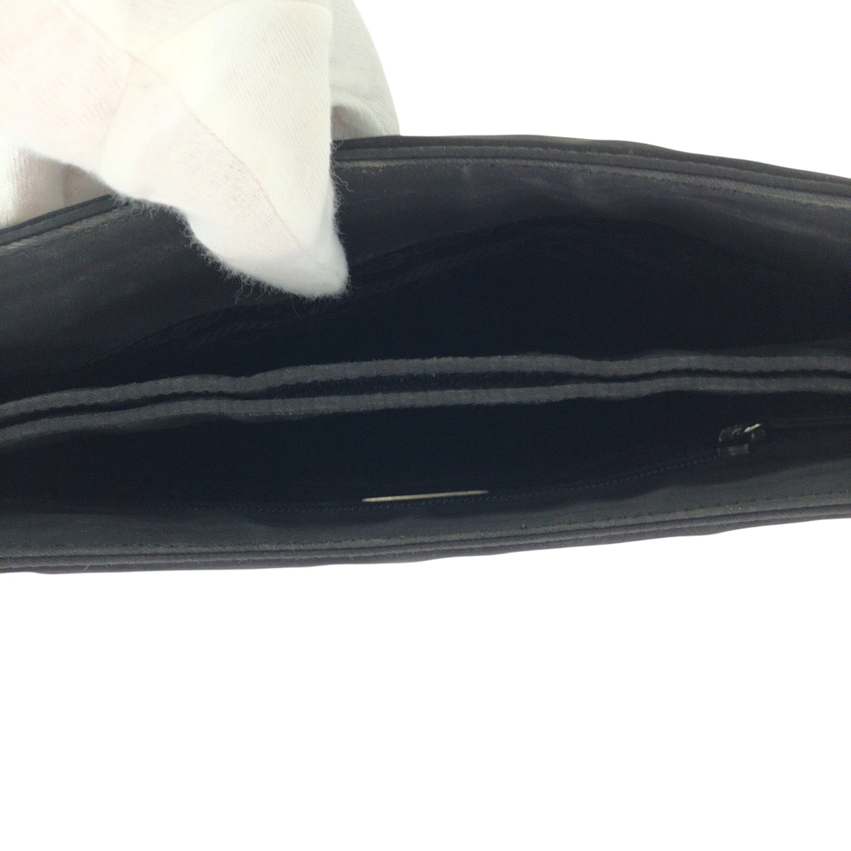 PRADA Shoulder Bag Nylon Black Silver Metal Hobo One Shoulder Bag with Plastic Handle Test Triangle With logo Women Used Authentic