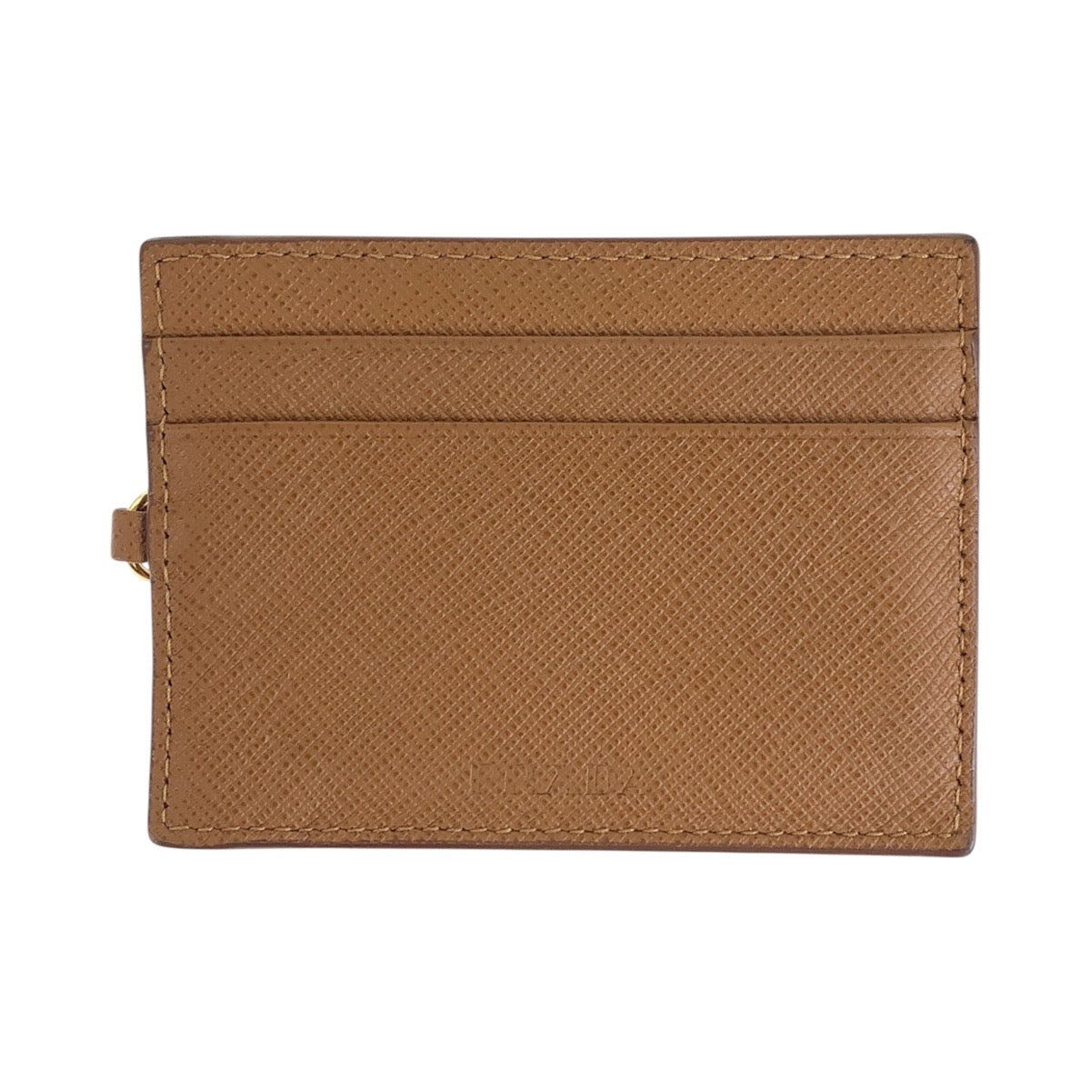 PRADA Long Wallet Purse leather Brown Camel Gold Metal Long Wallet Purse Long wallet unisex Safiano Women Used Authentic