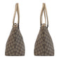 GUCCI Tote Bag 114595 GG canvas, leather Beige White Tote Bag Shoulder Bag Women Used Authentic