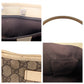 GUCCI Tote Bag 114595 GG canvas, leather Beige White Tote Bag Shoulder Bag Women Used Authentic