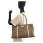 GUCCI Tote Bag 114595 GG canvas, leather Beige White Tote Bag Shoulder Bag Women Used Authentic