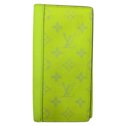 LOUIS VUITTON Long Wallet Purse M30947 PVC yellow Long Wallet Purse Taigalama Portefeuille Brother NM mens Used Authentic