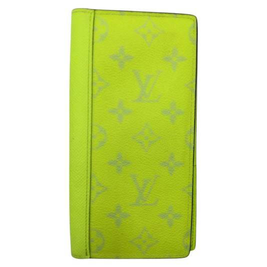 LOUIS VUITTON Long Wallet Purse M30947 PVC yellow Long Wallet Purse Taigalama Portefeuille Brother NM mens Used Authentic