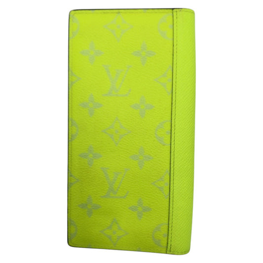 LOUIS VUITTON Long Wallet Purse M30947 PVC yellow Long Wallet Purse Taigalama Portefeuille Brother NM mens Used Authentic