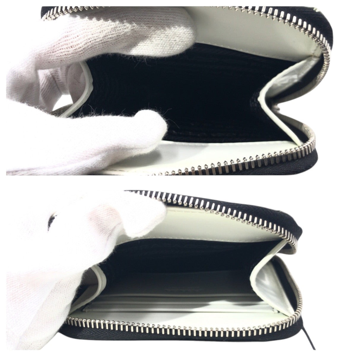 PRADA Shoulder Bag enamel white Shoulder Bag Pochette Unisex Triangular logo Women Used Authentic