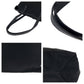 PRADA Tote Bag Nylon Black SilverMetal Tote Bag Shoulder Bag Test Triangle With logo Women Used Authentic