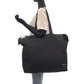 PRADA Tote Bag Nylon Black SilverMetal Tote Bag Shoulder Bag Test Triangle With logo Women Used Authentic