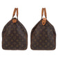 LOUIS VUITTON Handbag M41524 PVC, Leather Brown Gold Metal Handbag Boston Duffel bag Monogram Speedy 35 Women Used Authentic