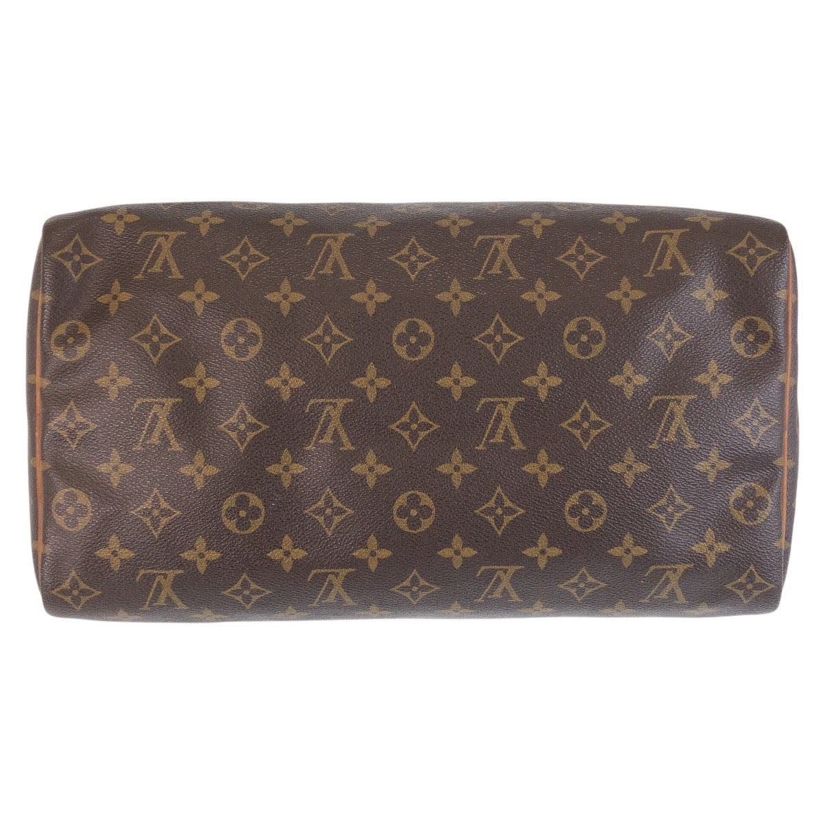 LOUIS VUITTON Handbag M41524 PVC, Leather Brown Gold Metal Handbag Boston Duffel bag Monogram Speedy 35 Women Used Authentic