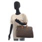 LOUIS VUITTON Handbag M41524 PVC, Leather Brown Gold Metal Handbag Boston Duffel bag Monogram Speedy 35 Women Used Authentic