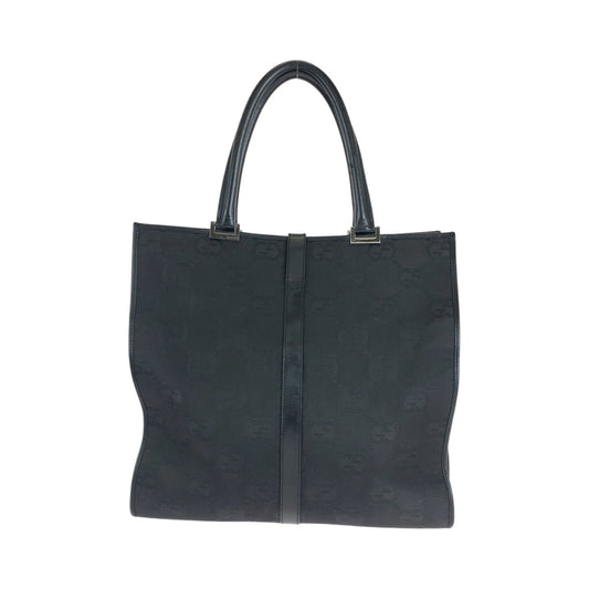GUCCI Tote Bag 002 1064 GG canvas black Tote Bag handbag Jackie Women Used Authentic