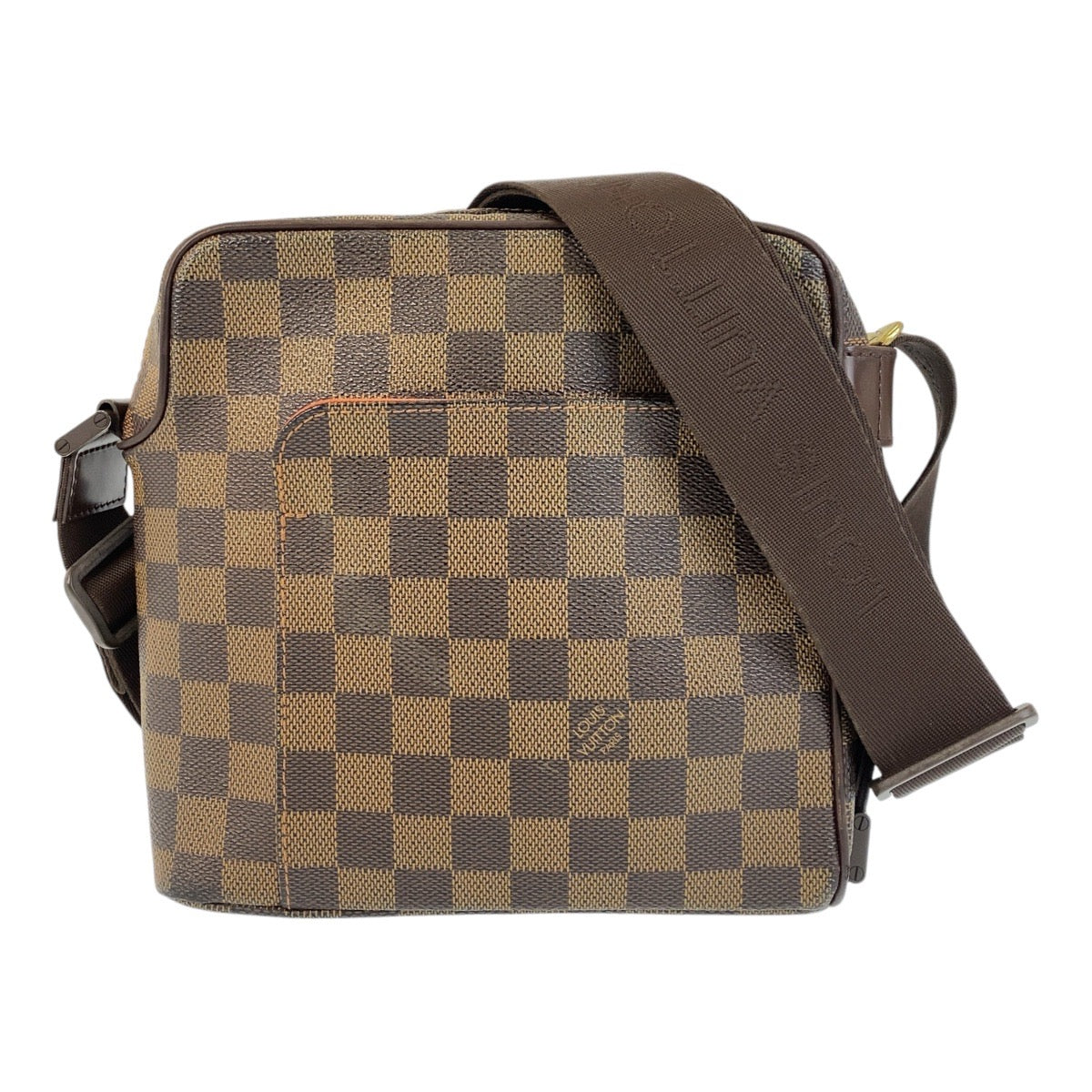 LOUIS VUITTON Shoulder Bag N41442 PVC Brown Gold Metal Shoulder Bag pochette Damier Olaf Women Used Authentic