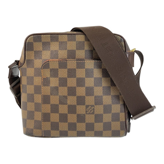 LOUIS VUITTON Shoulder Bag N41442 PVC Brown Gold Metal Shoulder Bag pochette Damier Olaf Women Used Authentic