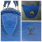 LOUIS VUITTON Handbag M43015 leather blue Handbag Boston Duffel bag Epi Speedy 25 Women Used Authentic