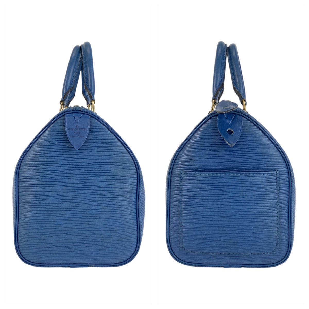 LOUIS VUITTON Handbag M43015 leather blue Handbag Boston Duffel bag Epi Speedy 25 Women Used Authentic