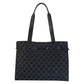 GUCCI Tote Bag 002 1053 GG canvas, leather Black SilverMetal Tote Bag Shoulder Bag Women Used Authentic
