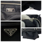 PRADA Tote Bag BR2288 Nylon Black Silver Metal Handbag Tote Bag Test Triangle With logo Women Used Authentic
