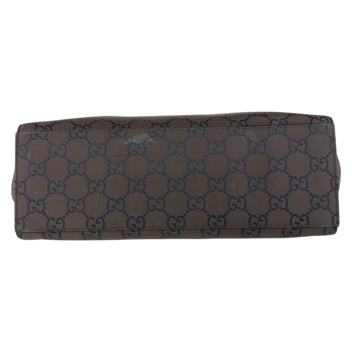 GUCCI Tote Bag 002 1010 GG canvas Brown Black SilverMetal Tote Bag handbag Bamboo Women Used Authentic