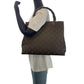 GUCCI Tote Bag 002 1010 GG canvas Brown Black SilverMetal Tote Bag handbag Bamboo Women Used Authentic