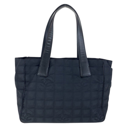 CHANEL Tote Bag Canvas, Leather Black GoldMetal Tote Bag Shoulder Bag New travel line COCO Mark Women Used Authentic