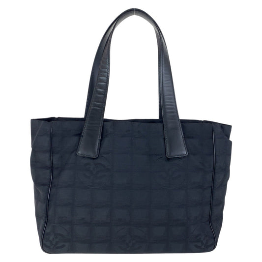 CHANEL Tote Bag Canvas, Leather Black GoldMetal Tote Bag Shoulder Bag New travel line COCO Mark Women Used Authentic