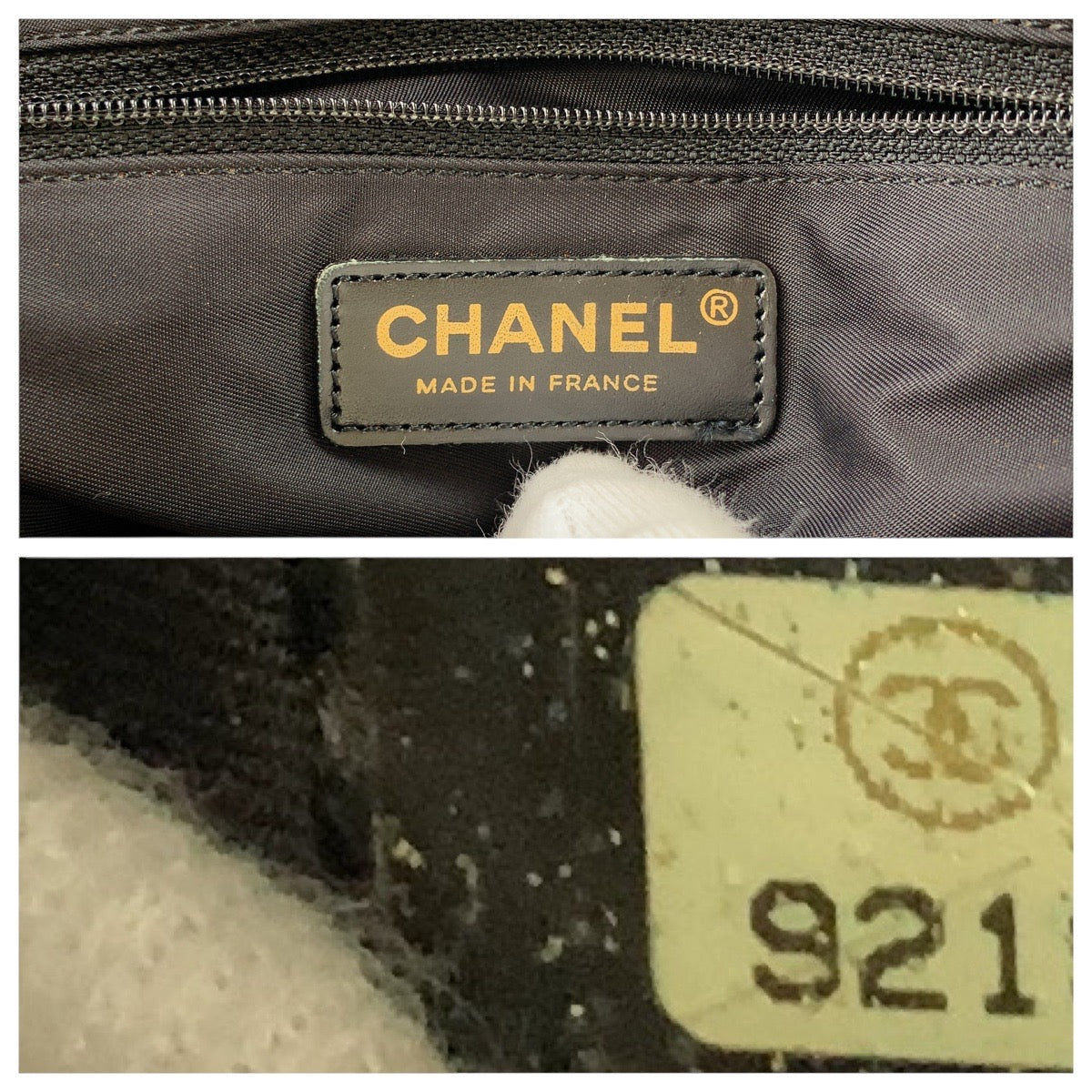 CHANEL Tote Bag Canvas, Leather Black GoldMetal Tote Bag Shoulder Bag New travel line COCO Mark Women Used Authentic