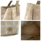 CHANEL Tote Bag Canvas, Leather beige Tote Bag Shoulder Bag New travel line Women Used Authentic