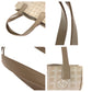 CHANEL Tote Bag Canvas, Leather beige Tote Bag Shoulder Bag New travel line Women Used Authentic