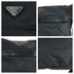 PRADA Shoulder Bag 1BD671 Nylon Black SilverMetal Shoulder Bag Messenger bag Test Triangle With logo Women Used Authentic