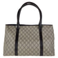 GUCCI Tote Bag 114595 GG Supreme canvas, leather Brown Gray SilverMetal Tote Bag Shoulder Bag Women Used Authentic