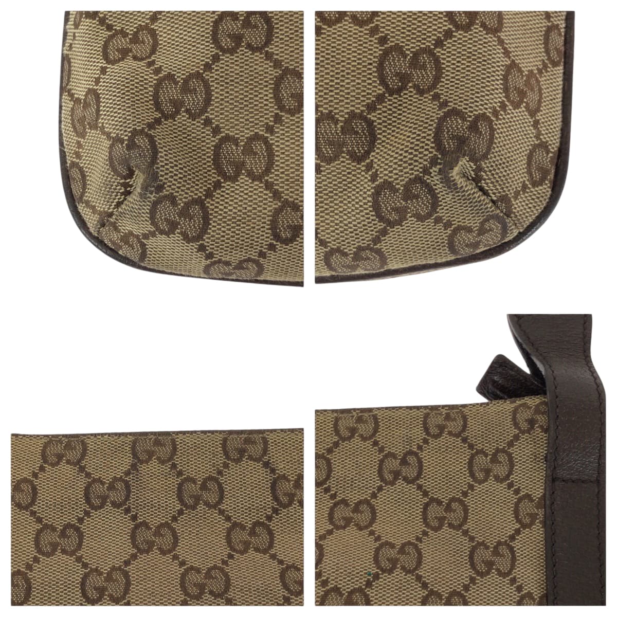 GUCCI Shoulder Bag 122793 GG canvas Beige Brown SilverMetal Shoulder Bag pochette Women(Unisex) Used Authentic